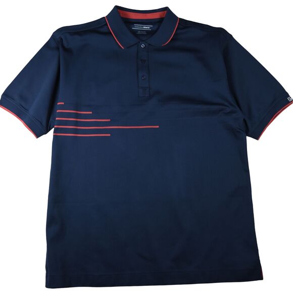 Cutter & Buck Other - Cutter Buck Mens Golf Drytec Performance Polo Navy Red Details XXL
